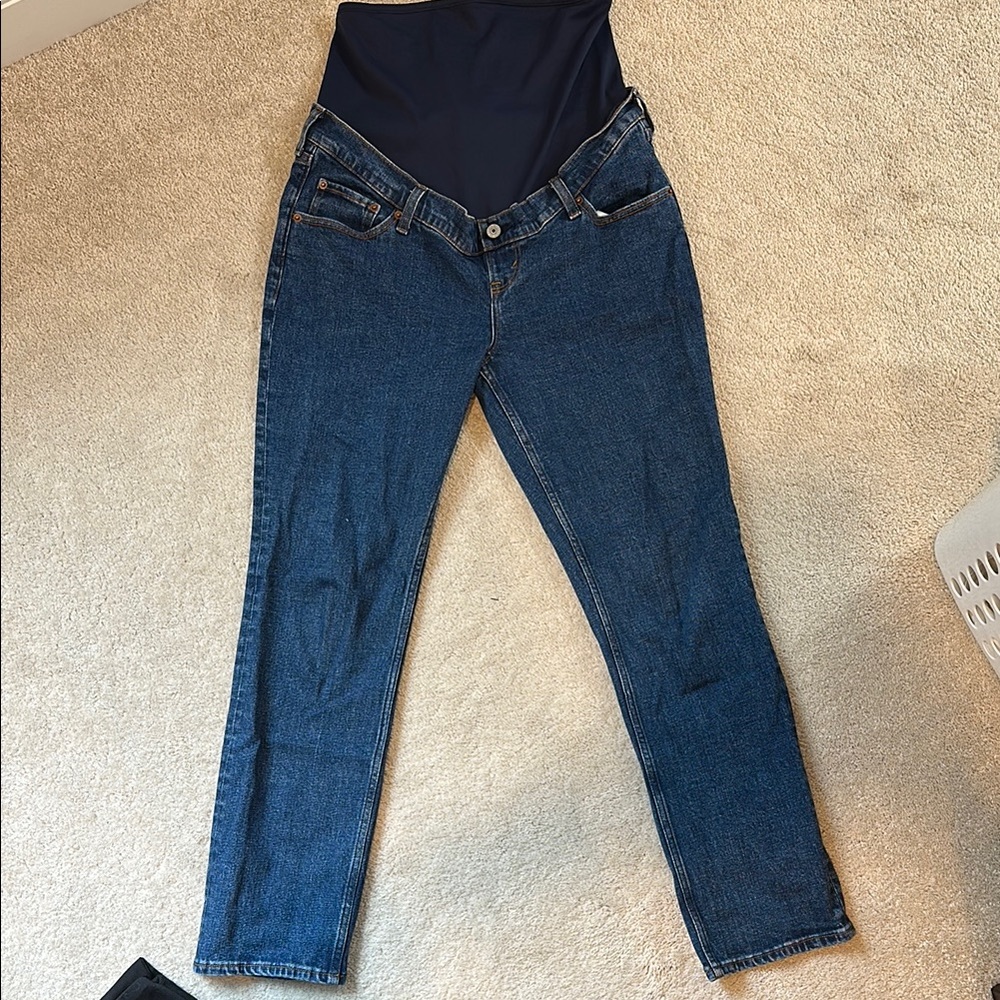 Abercrombie & Fitch Dark Blue Straight Leg Jeans
